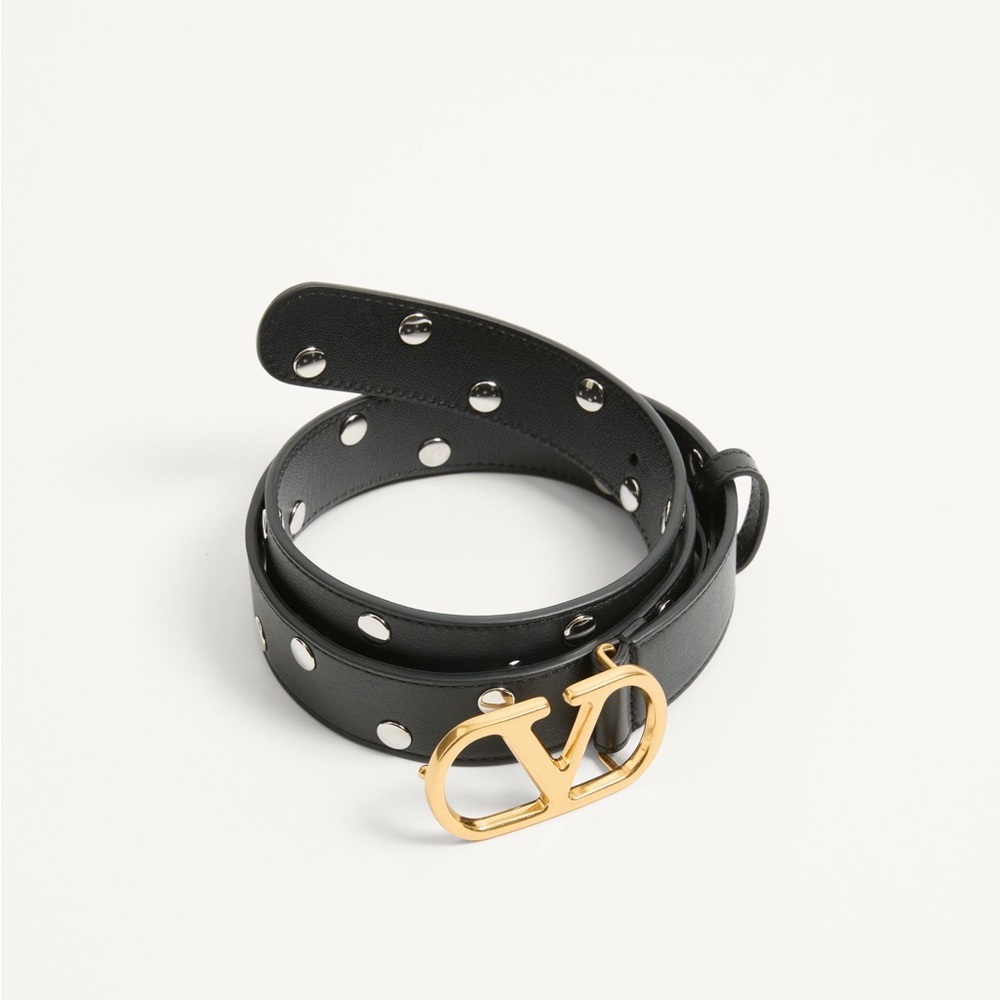 Valentino Black Belt with Gold Buckle size 95/38 - Picture 2 of 7